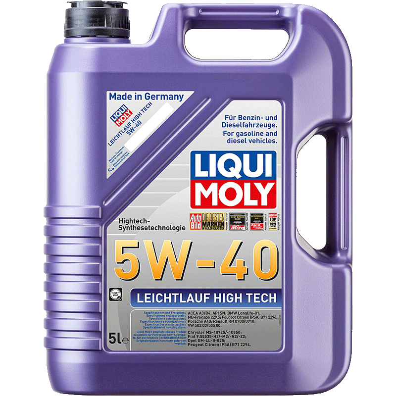 力魔（LIQUI MOLY）德国原装进口 高科技雷神机油 5W-40 SP A3/B4级 5L 汽车用品