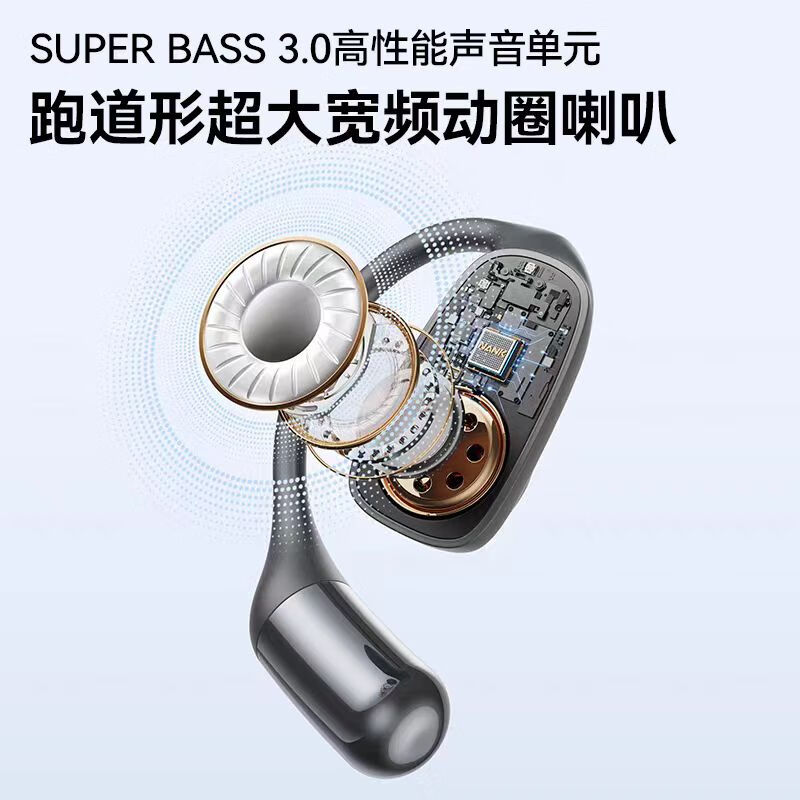 南卡（NANK）蓝牙耳机【新品旗舰音质】OE Air开放式不入耳挂耳式耳机气传导运动跑步长续航降噪  【HIFI音质 更轻更舒适】皓月白