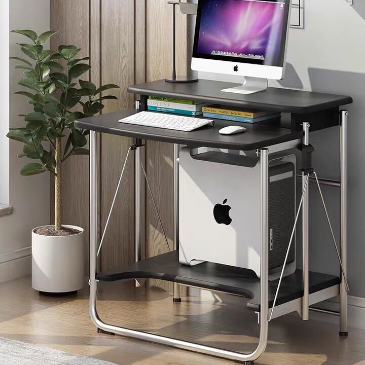 渺帆台式电脑桌家用可放主机免安装可折叠电脑桌台式家用小型学习折叠