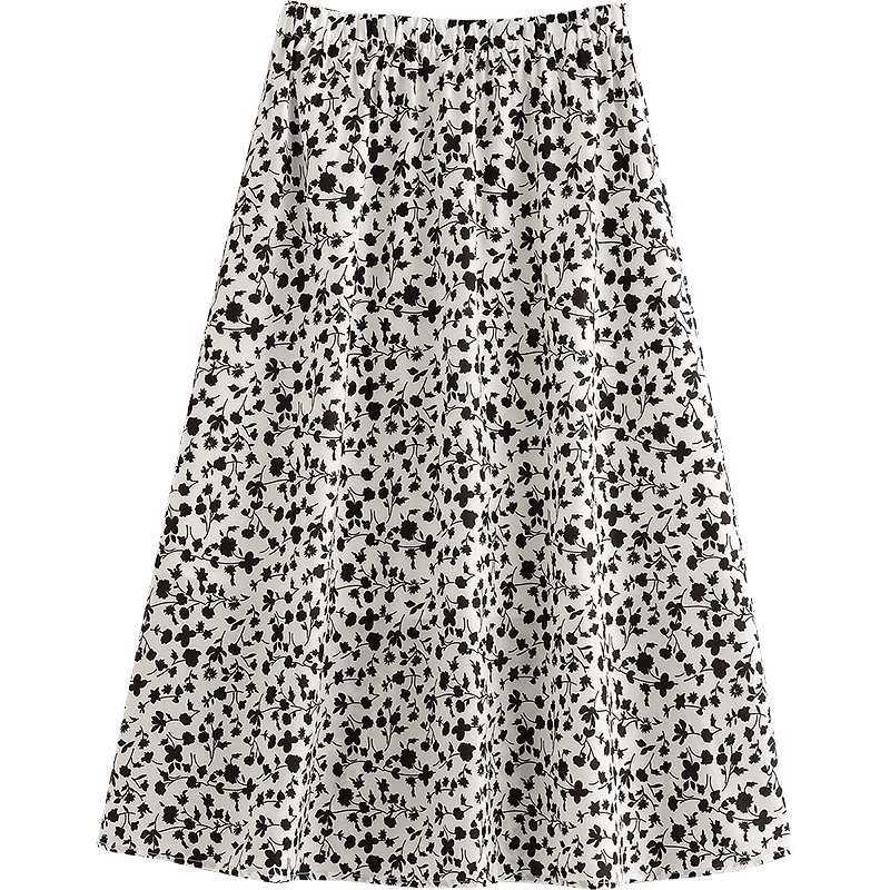 �������ȹŮ2024���ļ��¿��������ʸ���ӡ���г��黨ȹ �׵׺ڻ� M