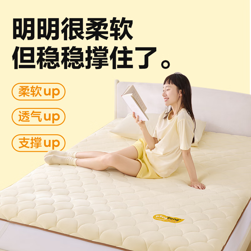 网易严选床垫 褥子学生宿舍床垫 地铺睡垫床褥 大豆纤维床垫 150*200*5cm