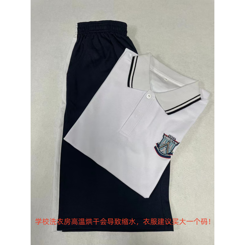 茗雎东莞市黄江镇华南师范大学初中校服华附海德实验校服纯棉夏套