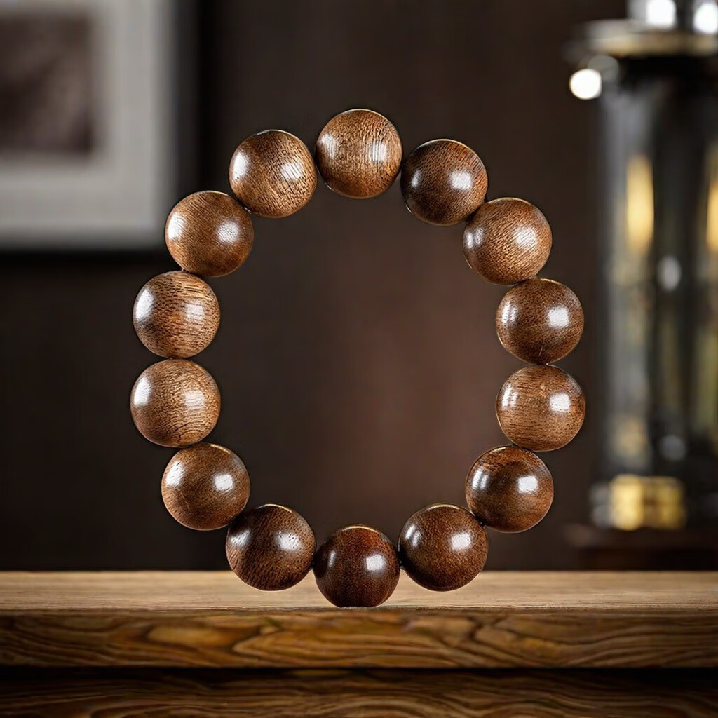 耕鸿天然保真黄结油加里曼丹沉香手串佛珠老料男女款单圈木质手链文玩