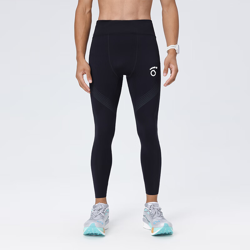 马孔多（macondo）原创单品丨支撑压缩裤3代春夏马拉松压缩裤 液态莱卡丝网印花 黑色 男款 XL 男