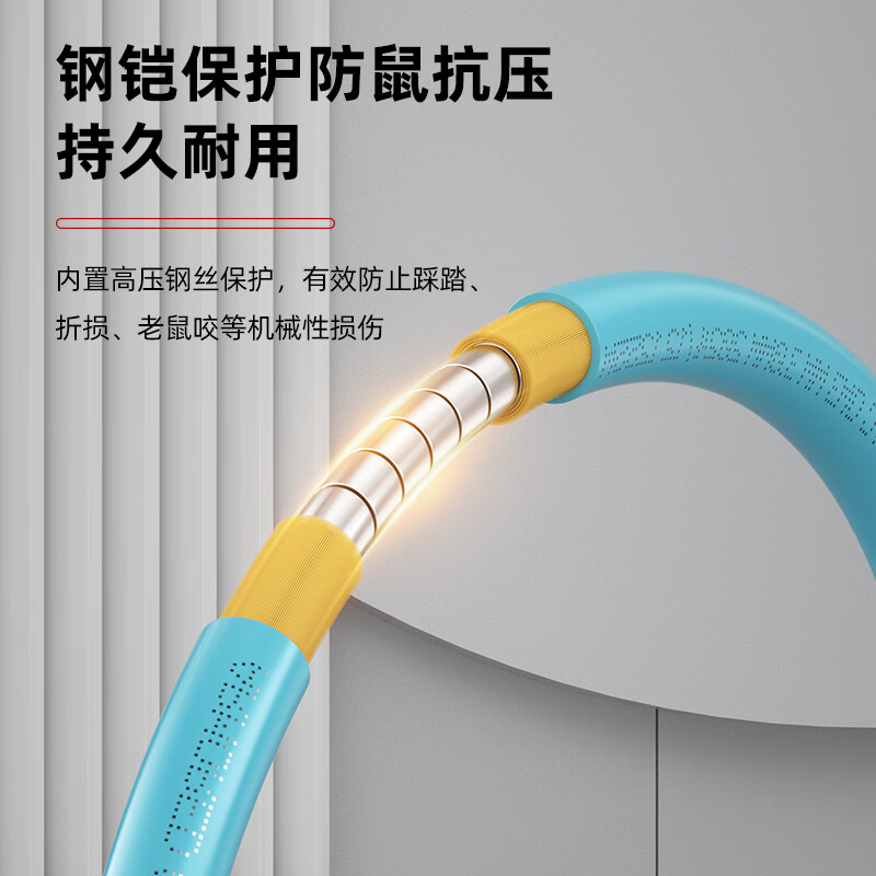 诺可信（Nokoxin）电信级铠装OM3万兆多模双芯4芯6芯8芯光纤跳线LC-LC 铠装抗弯曲防鼠机房工程专用跳纤尾纤 铠装OM3万兆多模双芯 LC-LC 5米