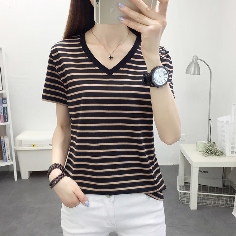 toncy2024新款夏装大尺码宽松遮肚子短袖t恤女装正肩上衣服小个子 827