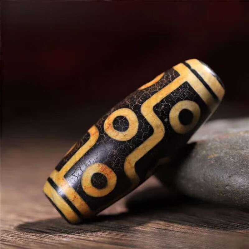 risetin西藏真品至纯天珠精品包浆九眼天珠吊坠包浆油润 马蹄纹天珠 4