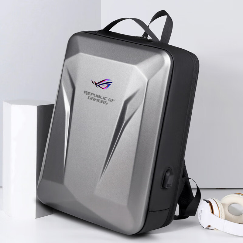 欧芙曼华硕ROG枪神8/7plus电脑包18英寸双肩包硬壳背包魔霸新锐枪神6/5 606黑色(气囊)金红凤 放机械键盘 15.6英寸