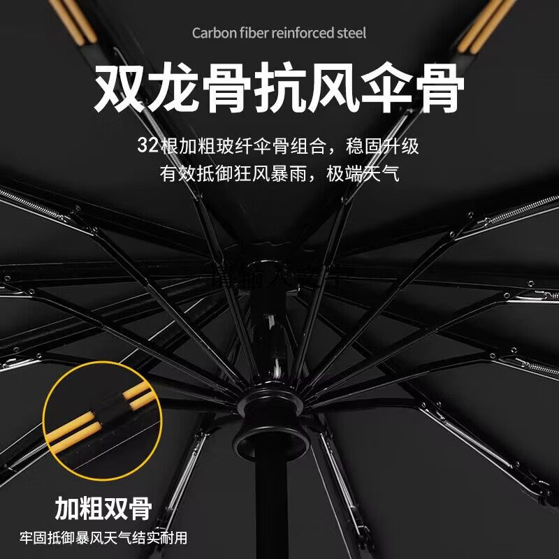 32雨伞2024新款大号超大号防暴雨伞男款加粗坚固耐用晴雨两用女 24 全自动晴雨伞/藏青抗强风 24