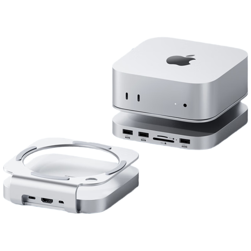 海备思（Hagibis）适用Macmini M4扩展坞硬盘盒拓展坞底座外接硬盘扩容迷你主机雷电4/5接口USB扩展桌面支架配件