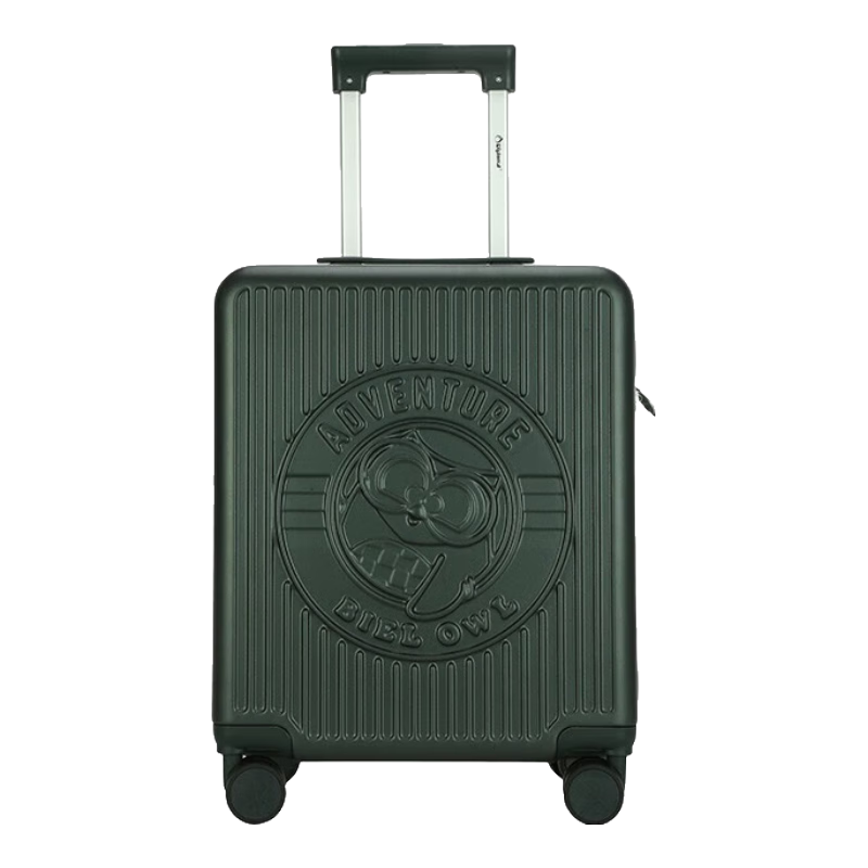 Diplomat外交官行李箱布布聯(lián)名可愛(ài)學(xué)生可登機萬(wàn)向輪拉桿箱BB-L3303系列 森林綠 (基礎款-無(wú)密碼鎖) 17英寸 -適用短途【可登機】