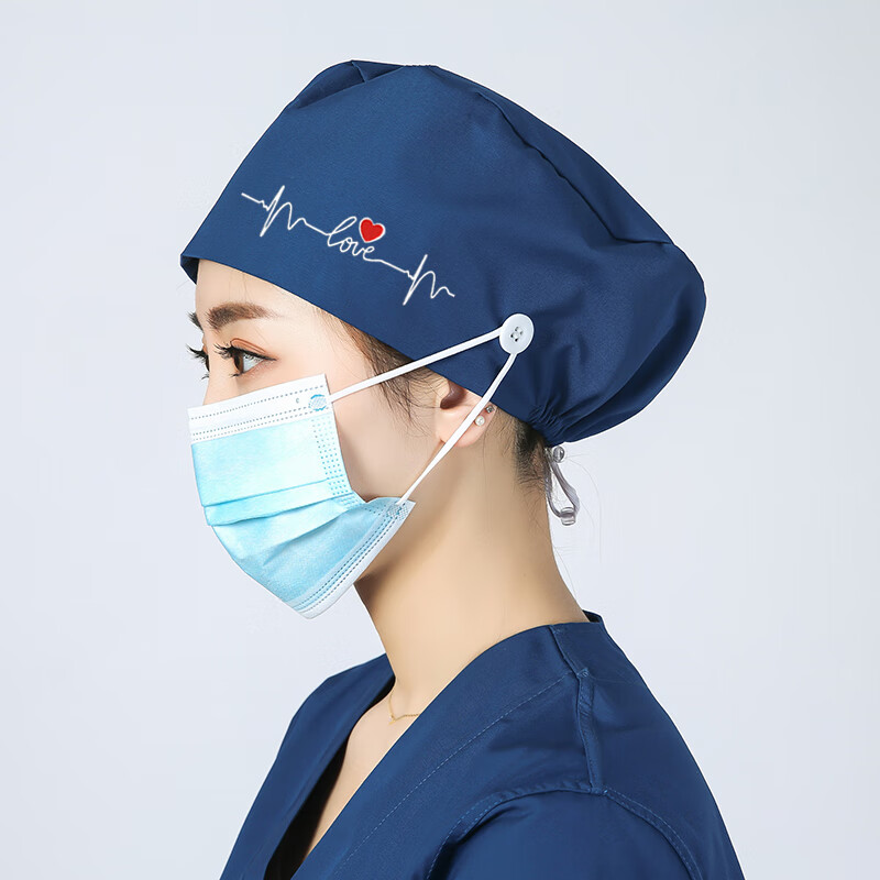 医生手术帽女可调节口腔科工作帽牙科医师医用圆帽护士手术室帽子