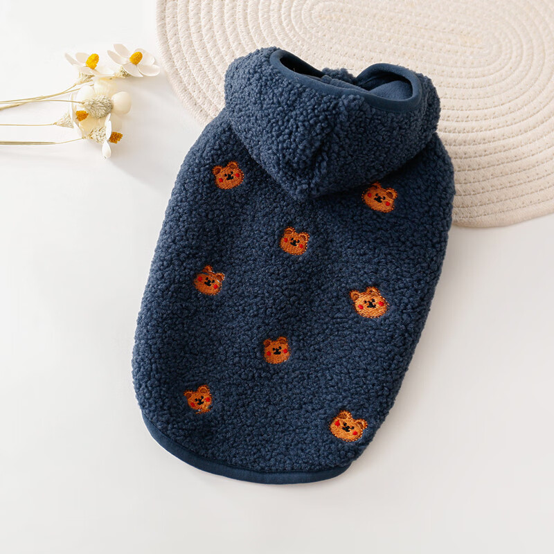 比熊雪纳瑞小型犬猫咪狗狗衣服 蓝色 xs【胸围34背长20建议3斤内】