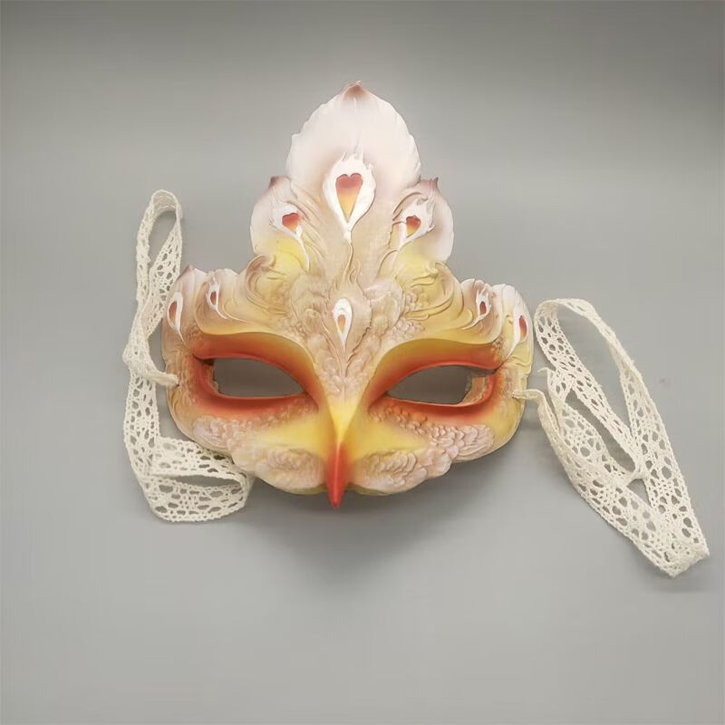 桑菽凤凰半脸面具古风成人美女主播蒙面歌王道具眼罩树艺手工彩绘