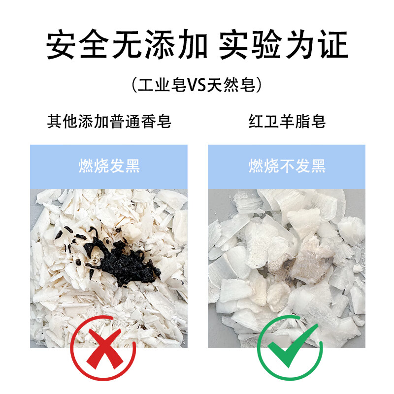 红卫香皂羊脂皂洗脸沐浴祛螨硫磺皂清洁去污渍不伤手肥皂男女儿童适用 羊脂皂 120g 5块 【赠起泡网】