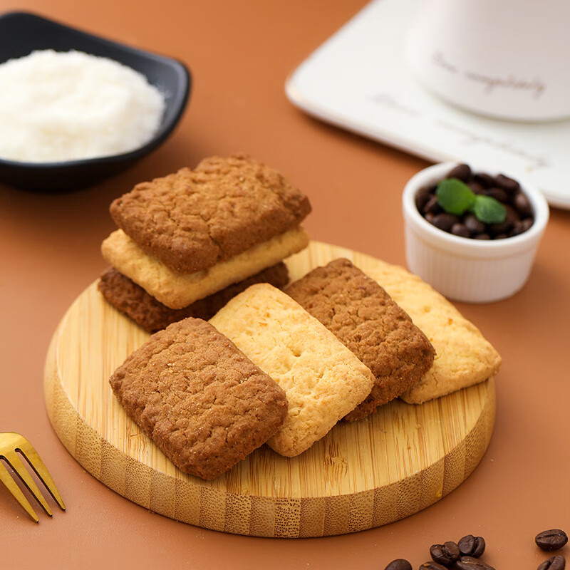壹得利黄油咖啡酥椰蓉曲奇饼干办公室代餐休闲零食品整箱 椰蓉黄油曲奇-30包*1箱