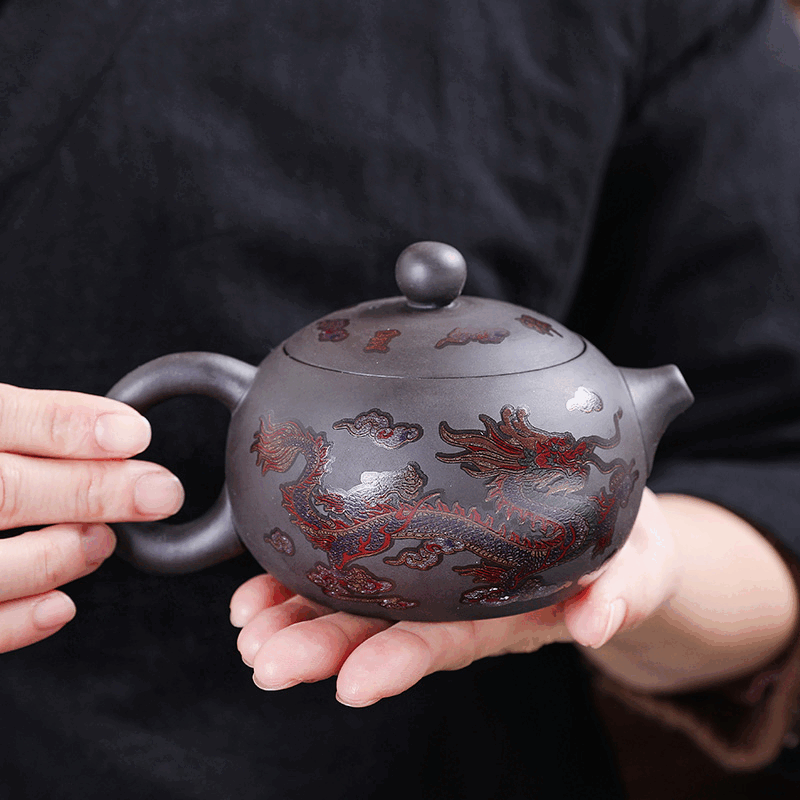 紫砂壺 極上紫砂紅皮龍 潜龙工夫茶壺 – 辰翼茶荘