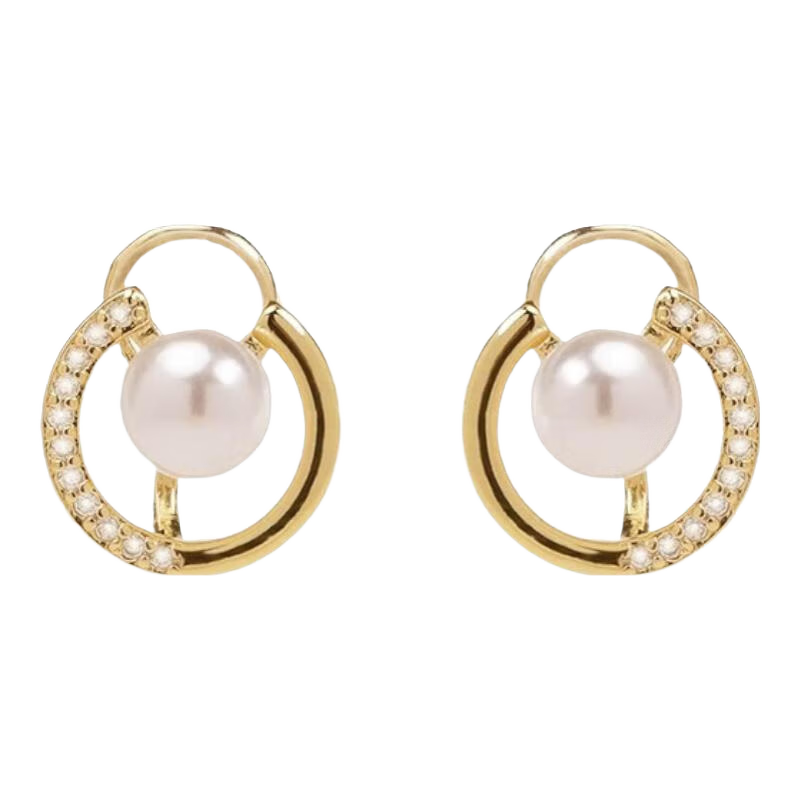 曉色無(wú)耳洞耳釘仿珍珠耳夾女耳環(huán)高級(jí)感2025年新款潮簡(jiǎn)約精致小眾耳飾 E2760耳釘款