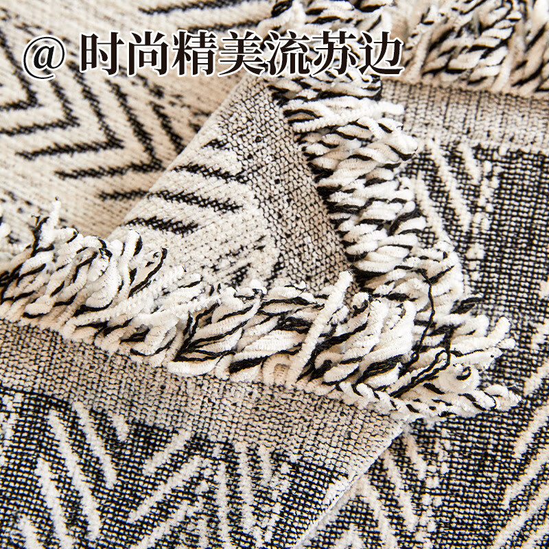 臻昔 北欧简约沙发盖布四季通用防猫抓沙发巾沙发套沙发巾盖毯 锦慕-复古绿 180cm*380cm