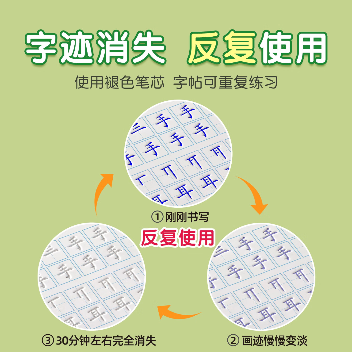 金枝叶幼儿园练字帖凹槽控笔训练儿童3-8岁汉字数学拼音笔画笔顺写字入门幼小衔接练字专用写字帖 【进阶款】9本装