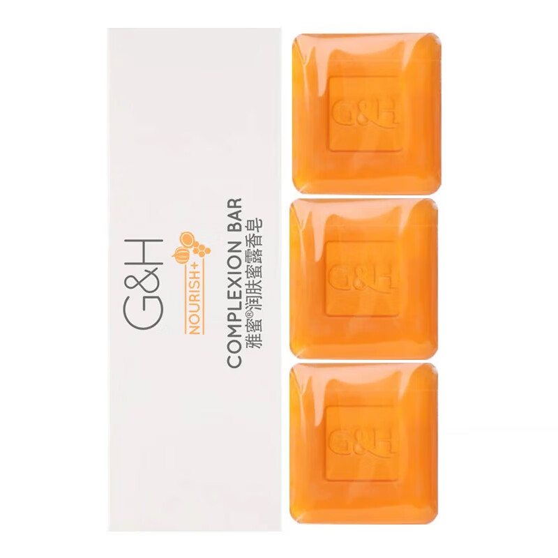 安利（Amway）香皂雅蜜潤膚蜜露皂蜂蜜洗臉皂 三塊一盒裝*3盒