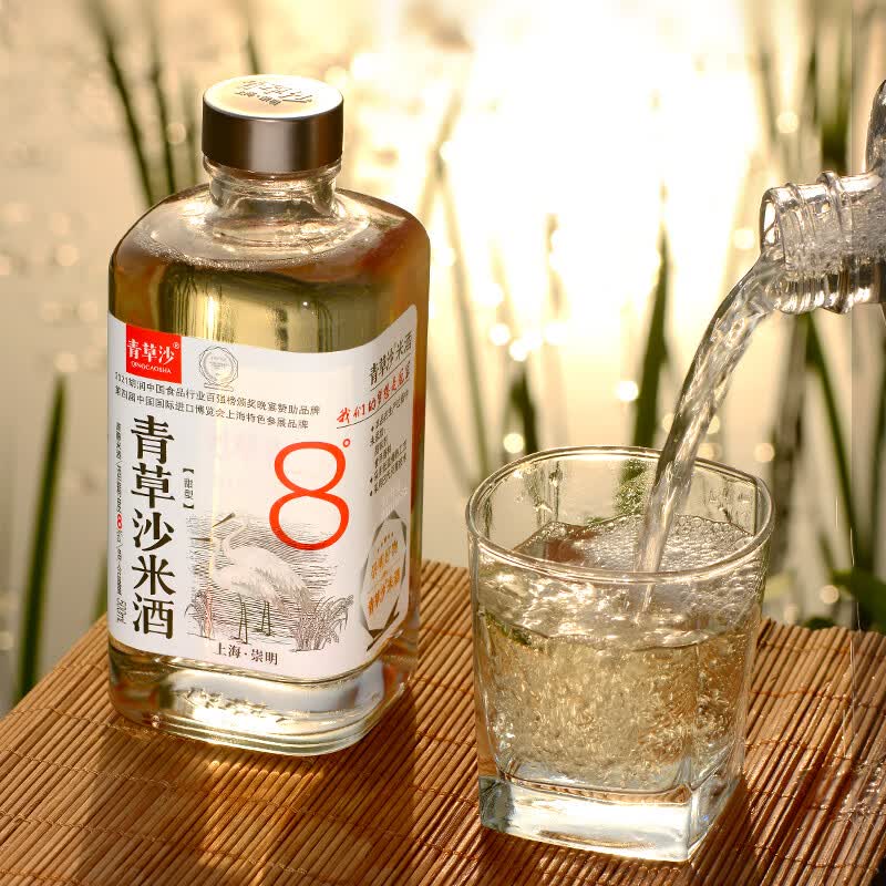 青草沙崇明特产8度糯米原酿发酵甜米酒米自酿糯米酒家用500ml 500ml 1