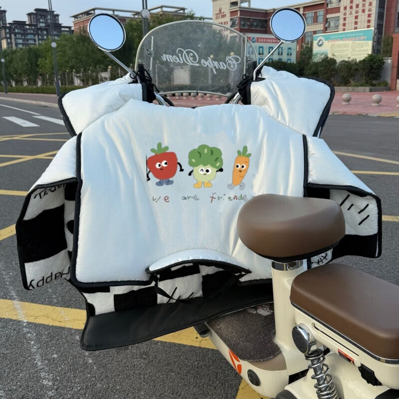 2025新款冬季挡风被电动车挡风被冬季加绒加厚保暖新款防水摩托车 普通款_【通风夏季款随机发】