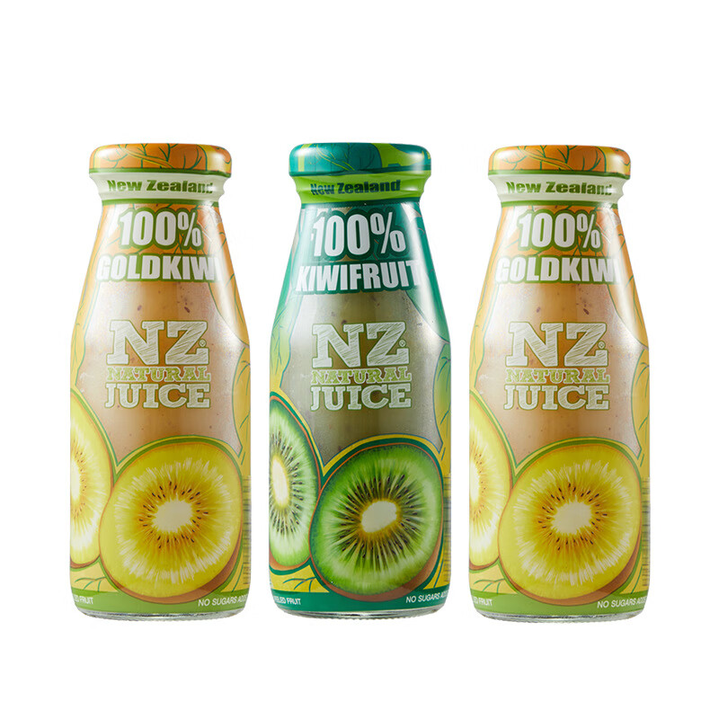 新西兰仙菓然黄金奇异果汁180ml蓝莓/黑加仑苹果汁饮料猕猴桃 2瓶装