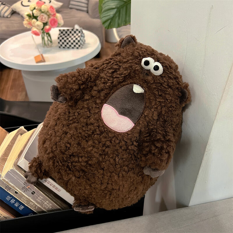 微凡嘉(weifanjia)网红可爱尖叫土拨鼠公仔毛绒玩具沙发长条大号抱枕