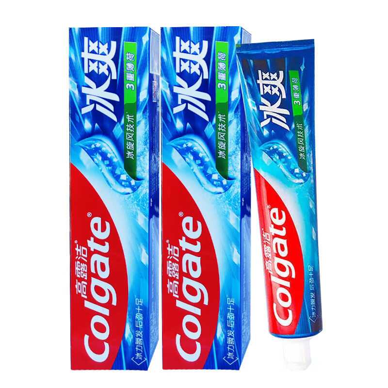 高露洁全面防蛀含氟牙膏250g家庭大支装固齿清新薄荷去异味臭蛀牙龋齿