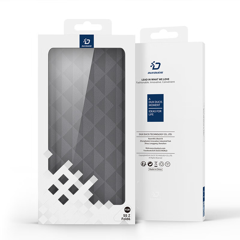 DUX DUCIS适用三星Z Fold6折叠屏手机壳Galaxy zflip6保护套W25 flip铰链全包轻薄防摔皮套时尚男女 三星Z Fold6【灰色】