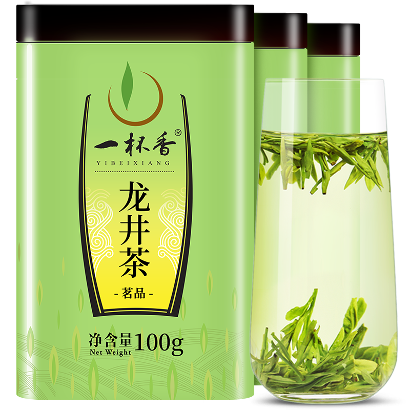 一杯香茶葉2025新茶綠茶明前龍井300克濃香型春茶自己喝過年貨送禮袋