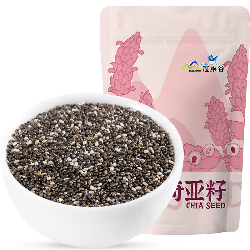 冠糧谷（guanlianggu）品冠膳食奇亞籽300g盒裝即食沖泡飽腹代餐 250g 袋裝