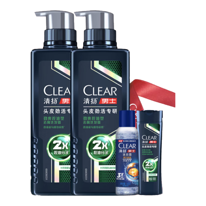 CLEAR 清扬 男士专研去屑头皮护理2倍控油型洗发水 570g*2 赠洗发100g+沐浴100g，69.8元包邮（需用券）—— 慢慢买比价网