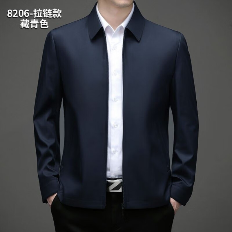 lmay骄子男装壹风然服装男士娇子商务翻领中年夹克休闲外套 8206拉链