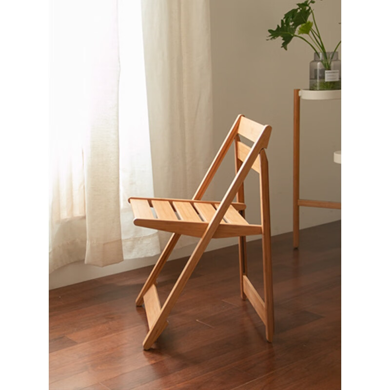 创京懿选竹质折叠椅子靠背椅成人经典设计楠竹餐椅小户型折叠椅家用