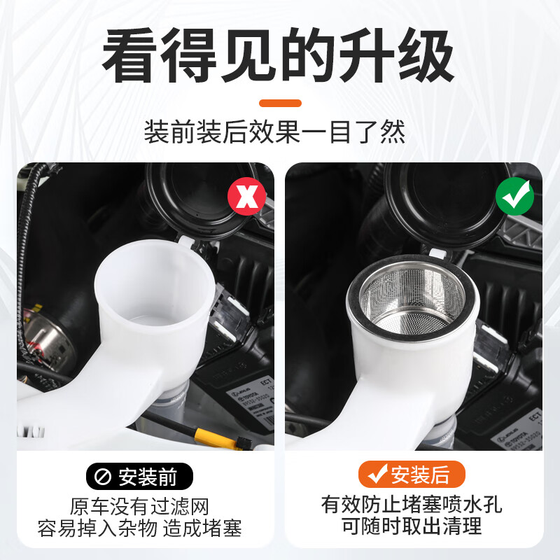 ST.WIN适用24-25新款丰田普拉多LC250雨刮水过滤网玻璃水壶漏斗改装配件 【雨刮水过滤网】不锈钢 新款普拉多LC250