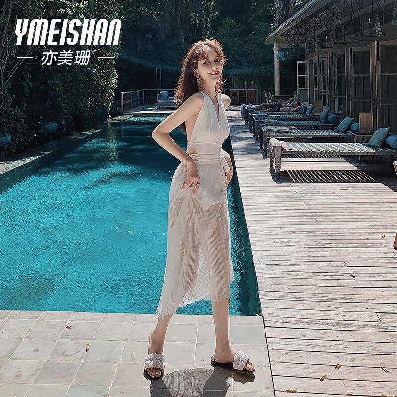 亦美珊连体泳衣女高级感2025年新款ins风性感纯欲海边度假泡温泉