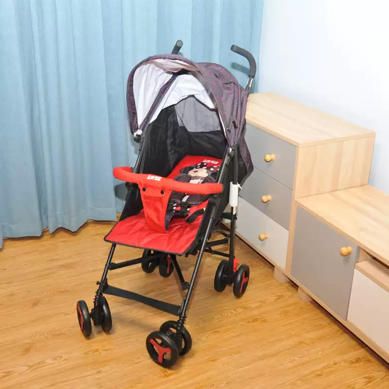 小龍哈彼(Happy dino)好孩子旗下小龍哈彼嬰兒推車(chē)可坐可躺兒童寶寶輕便折疊傘車(chē)LD399Q LD-399S-T421紅色布款
