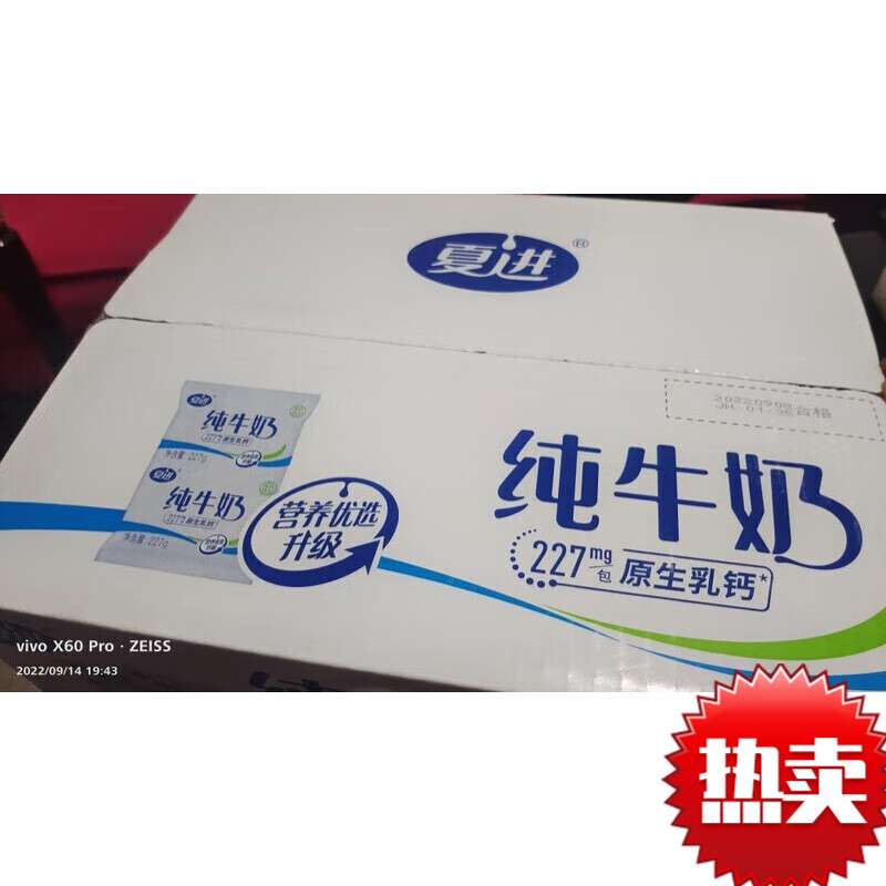 夏进纯牛奶整箱袋装超高温227ml*16/8营养健康学生原生乳钙奶 纯牛奶2