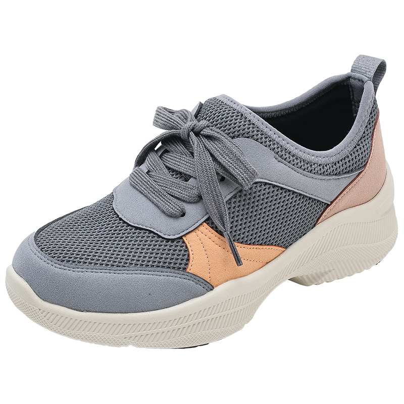 Pansy日本女鞋春夏休閑運動(dòng)鞋厚底輕便舒適一腳蹬增高鞋HD4109 米色 40