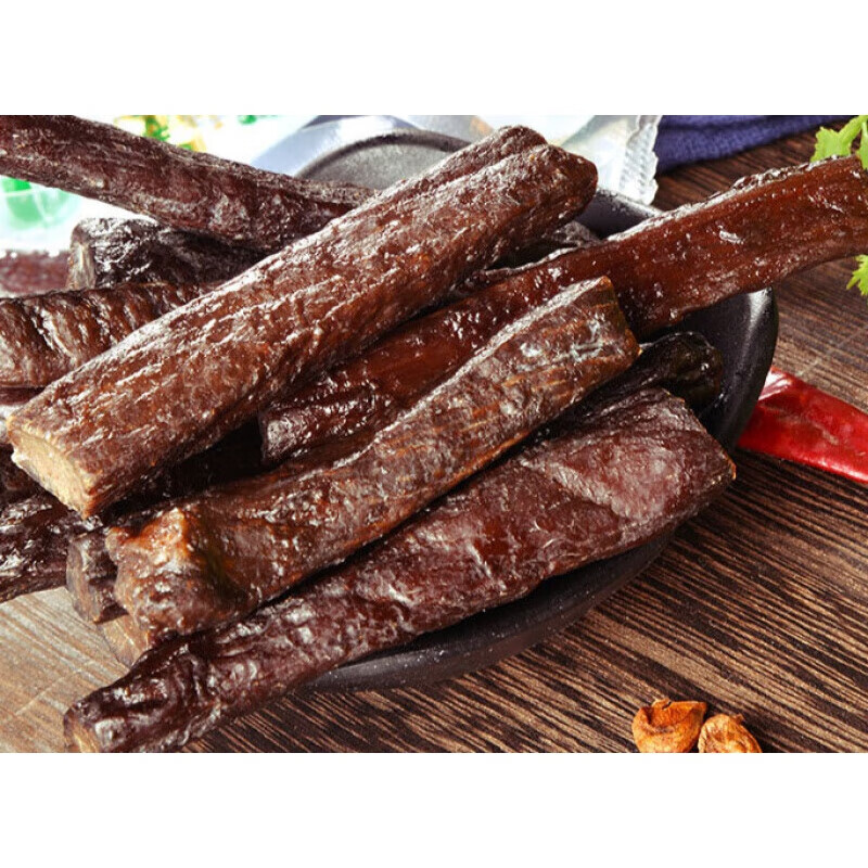 虎钢馋内蒙古呼伦贝尔海拉尔南屯特产风干手撕牛肉干500g 原味