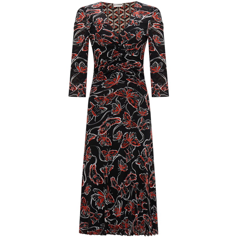 Diane von Furstenberg[雙面穿]雙面印花修身連衣裙DL3S003 FMGRS XS