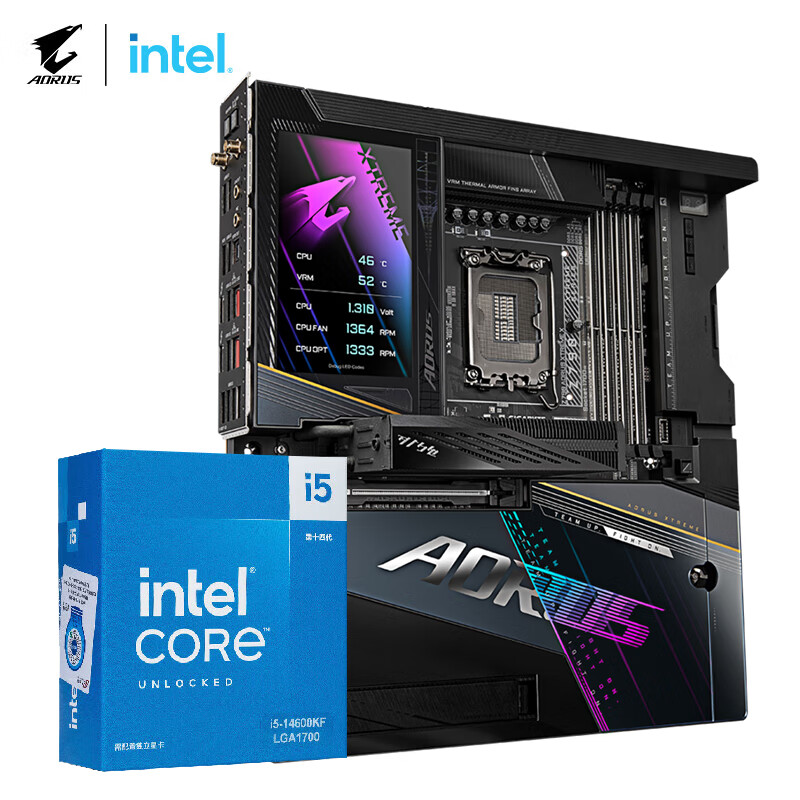 技嘉大雕Z790 AORUS XTREME X主板+i5-14600KF处理器板U套装