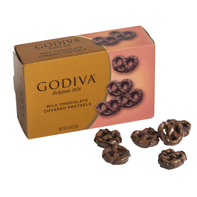 歌帝梵(godiva)蝴蝶形巧克力薄脆咸味饼干5盒进口红零食圣诞送礼物