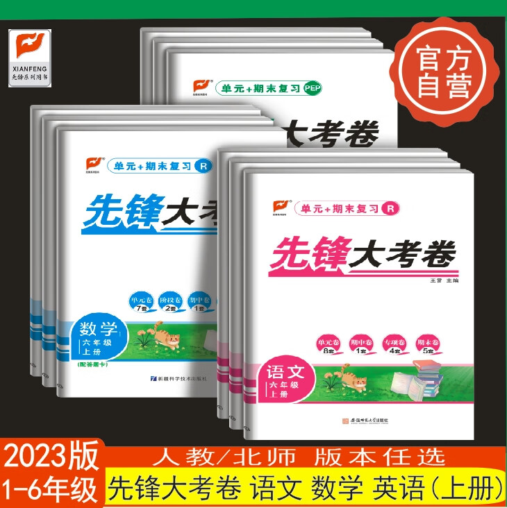 先锋大考卷一二三四五六语文数学英语人教北师湘少上册小学资料 语文