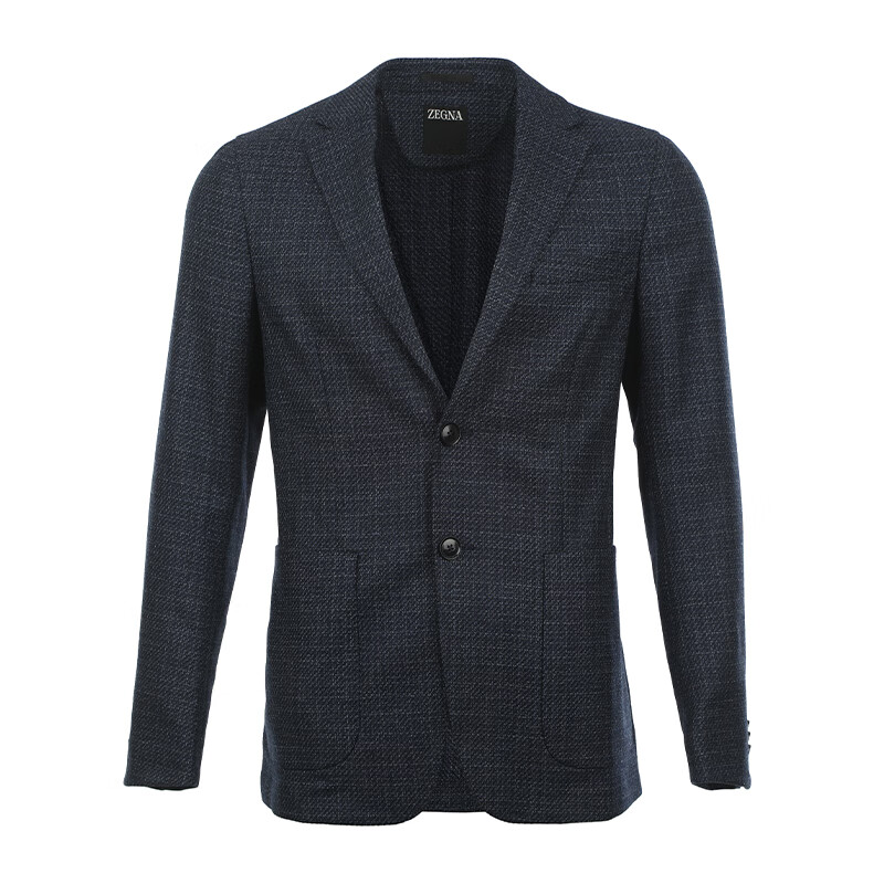 杰尼亚（Zegna）【礼物】商务休闲羊毛男士西装外套西便254719A21DN 深蓝 52