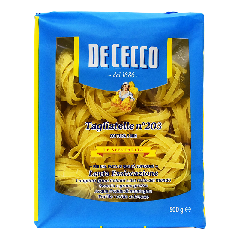 得科(de cecco)233#阔身卷面500g意面宽卷面宽面dececco pasta 意大利