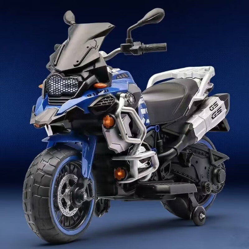 孩儿乖超大款儿童电动摩托车双人双座男女宝宝大人小孩双人充电生日礼物 白色警灯静音电机+24v8超大电瓶+皮座+软轮