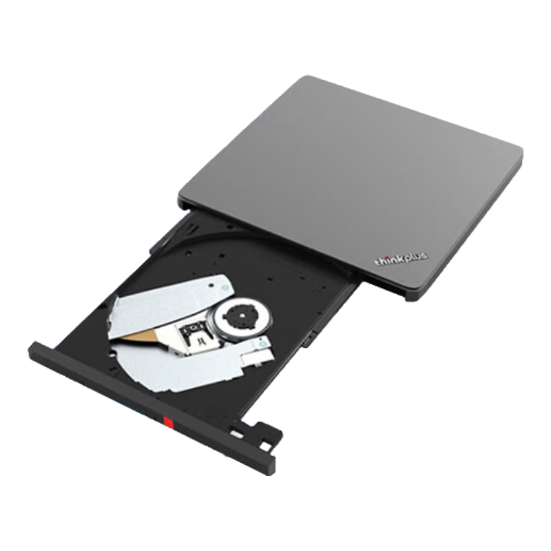 ThinkPad聯(lián)想 thinkplus 外置光驅(qū) 黑色 TX800 雙接口識別 免驅(qū)安裝即插即用 一鍵刻錄數(shù)據(jù)加密保護
